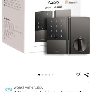Aqara Smart Lock U100, Fingerprint Keyless Entry Door Lock with Apple Home Key,